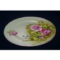 Lefton Green Heritage salad plate 3068 pink ros...
