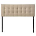 Queen size Modern Beige Tan Taupe Fabric Tufted...