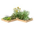 Farmhouse Pine Wood Raised Garden Bed 4 ft x 12...