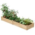 2 ft x 8 ft Cedar Wood Raised Garden Bed - Made...