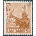 Tanganyika 1961 20c orange-brown SG111 CTO