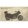HONDA GL1100 INTERSTATE OWNERS MANUAL 1982 MOTO...