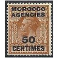 Morocco Agencies 1925 SG207 50c on 5d Yellow-Br...