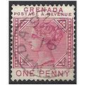 Grenada 1887 SG40 1d Carmine Fine Used ..