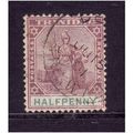 TRINIDAD 1896 SG 114 1/2d DULL PURPLE AND GREEN...
