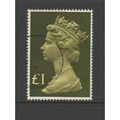 GREAT BRITAIN 1977 SG 1026 £1 YELLOW GREEN FINE...