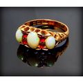 Opal Ruby 9ct Gold Vintage Ring Hallmarked 2001...
