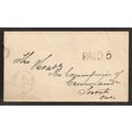 CANADA ! Stampless Preston to Toronto 1868 PAID 5
