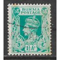BURMA 1938 KG6 SG23 1 ANNA AND HALF USED