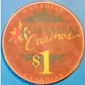 Kewadin. $1 Casino Chip. Canadian. X86.