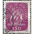 PORTUGAL, SHIP, 15th C Caravel, mauve 1943, 50c...