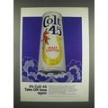 1970 Colt 45 Malt Liquor Ad - Take Off Time Again