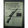 1982 Bank of Boulder Ad - Weatherby Mark V Rifle