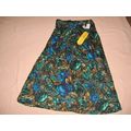Floral Flower Skirt 16 29 Waist Green Turquoise...