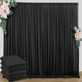 20 Ft X 10 Ft Wrinkle Free Black Backdrop Curta...