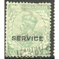 India 1912 - SG O76 - KGV ½a green (SERVICE) us...