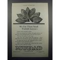 1909 Murad Cigarette Ad - We Use Small Turkish ...