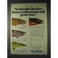 1973 Quebec Canada Tourism Ad - Smiling Faces