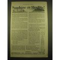1924 Metropolitan Life Insurance Ad - Sunshine ...