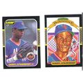 Two 1987 Leaf (Donruss) baseball Darryl Strawbe...