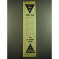 1952 American Cancer Society Ad - Cancer strikes one in five Strike Back