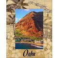 Oahu Hawaii Laser Engraved Wood Picture Frame P...