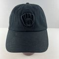 Milwaukee Brewers Logo Black-Out Baseball Cap H...