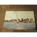 1940s Postcard - Riverside Horning, Norfolk Bro...