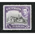 Cyprus KGVI 1938-51 3/4pi Black Violet SG153 Mi...