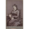 VICT. CDV PHOTO -SMART LADY, CARVED CHAIR BY HE...