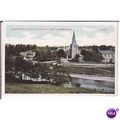 old postcard - Warkworth Church & Vicarage
