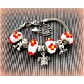 Turtle Animal Charm Silver Tone Bracelet Bangle...