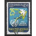 COLOMBIA 1970 UN EMBLEM SCALES AND DOVE $1.50 Y...