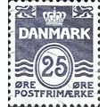 DENMARK, Triple wave lion, violet-blue 1990, 25ore, #3