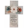 Mathew 18:20 Wall Cross Floral 27.5 CM Gift Chr...