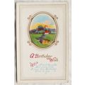vintage Greetings postcard - A Birthday Wish
