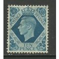 GB 1939 KGV1 10d Turquoise Blue SG 474 ( C42 )