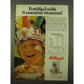 1972 Kellogg's Corn Flakes Ad - 8 Essential Vitamins
