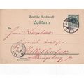 Germany 1898 Solingen to Mittelhufen 5pf Postal...