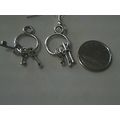 Earrings dangle old fashion keys