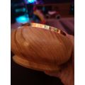 Beautiful Turned Wood Bowl Elm Embroidered Lid ...