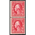 442, Mint 2¢ F/VF NH Coil Line Pair CV $130.00 ...