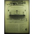 1957 Triumph TR-3 Car Ad - Response like this makes driving fun