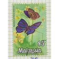 MALAYSIA 1970 BUTTERFLY $5 USED sg70 70 sg