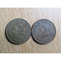 1958g 2 pfennig Germany Coin