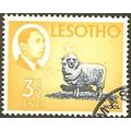 Lesotho QEII 1967 3½c Chalky Blue & Yellow Used...