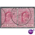 Bahamas 1906 SG72 1d Carmine-Rose Fine Used Pair.