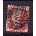 GREAT BRITAIN 1858-79 QV SG44 1d RED BROWN PLAT...