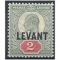 British Levant 1905 L4 2d Grey-Green & Carmine ...