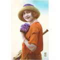CARTE POSTALE - MODE - FEMME A CHAPEAU - REF 54